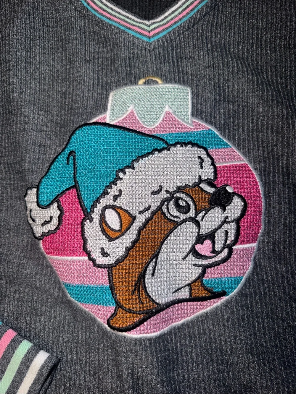 Buc-ee's Sweater Christmas Ornament Embroidered-  Cotton Blend